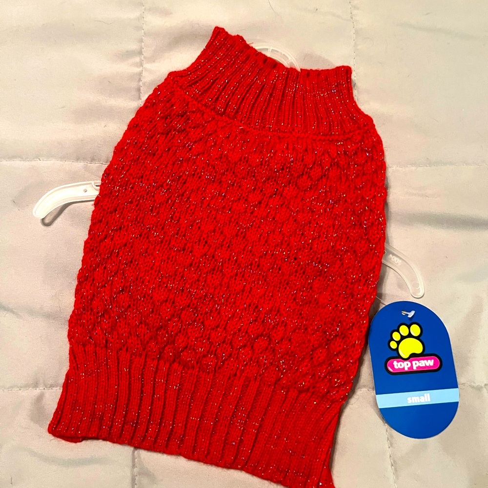 NWT Top Paw Red Sweater